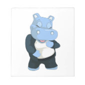 BLOC-NOTE HIPPO BLEU CUT (Devant)