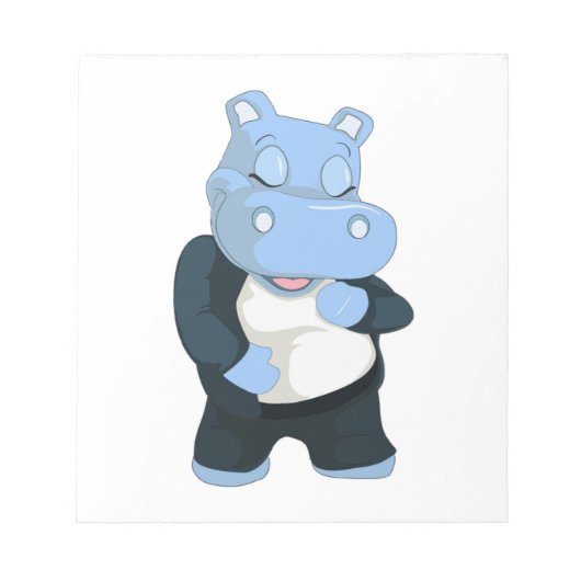 BLOC-NOTE HIPPO BLEU CUT (Devant)