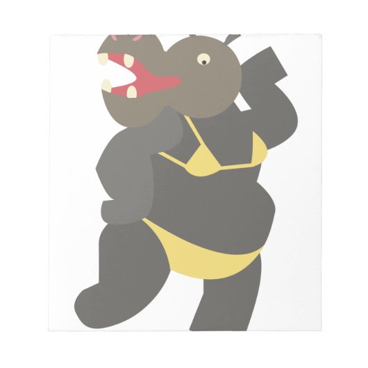 Bloc-note Hippo En Bikini (Devant)