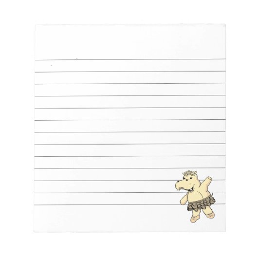 Bloc-note Hippo Sepia Ballerina Avec Tutu Linked (Devant)