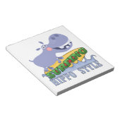 Bloc-note Hippopotame de surfer (Incliné)