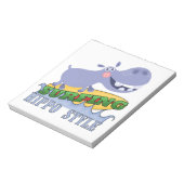 Bloc-note Hippopotame de surfer (Tourné)