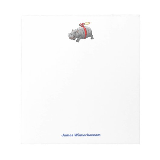 Bloc-note Hippopotame Fusée (Devant)