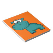 Bloc-note Hippopotame heureux bleu (Incliné)