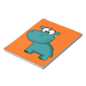 Bloc-note Hippopotame heureux bleu (Tourné)