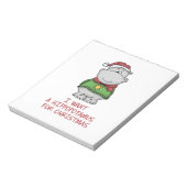 Bloc-note Hippopotame pour Noël - Joli Hippo Design (Tourné)