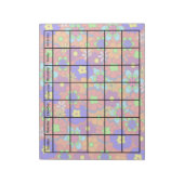 Bloc-note Hippy Retro Mod Flower Blank Calendrier (Tourné)