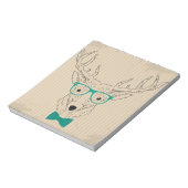 Bloc-note Hipster Reindeer Elk avec des lunettes grungy Noël (Tourné)