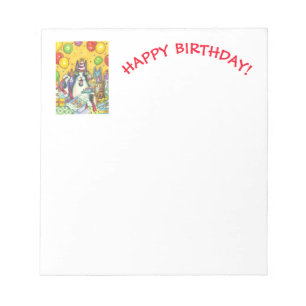 Bloc-note Hiss N'Fitz CAT HEUREUX NOTEPAD ANNIVERSAIRE