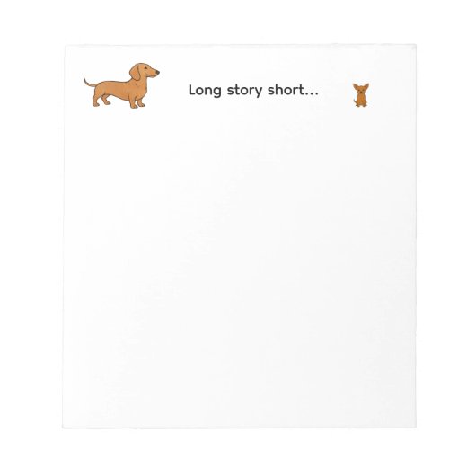 Bloc-note Histoire mignonne courte de teckel chihuahua (Devant)