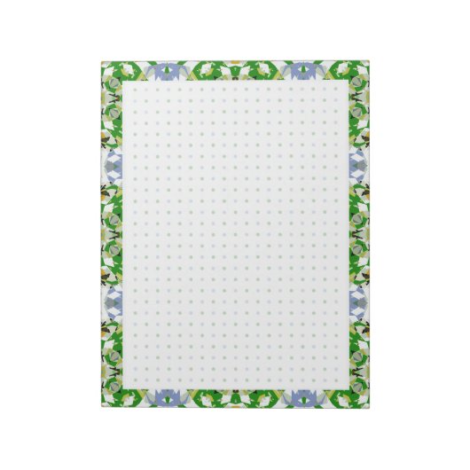 Bloc-note Hiver Automne Vert Gris Gris Grille de points BuJo (Tourné)