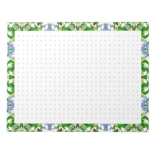 Bloc-note Hiver Automne Vert Gris Gris Grille de points BuJo (Devant)