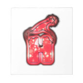 Bloc-note Ho Ho Ho ! Père Noël Casquette Joyeux Noël étoile. (Devant)