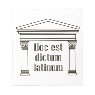 Bloc-note Hoc dictum latinum - un latin amusant