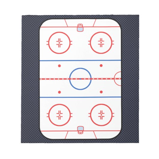 Bloc-note Hockey Game Companion Carbon Fiber Style (Devant)