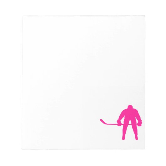 Bloc-note Hockey sur glace rose vif (Devant)