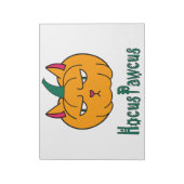 Bloc-note Hocus pawcus Halloween citrouille ginger cat magie (Tourné)