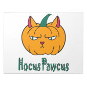 Bloc-note Hocus pawcus Halloween citrouille ginger cat magie (Devant)