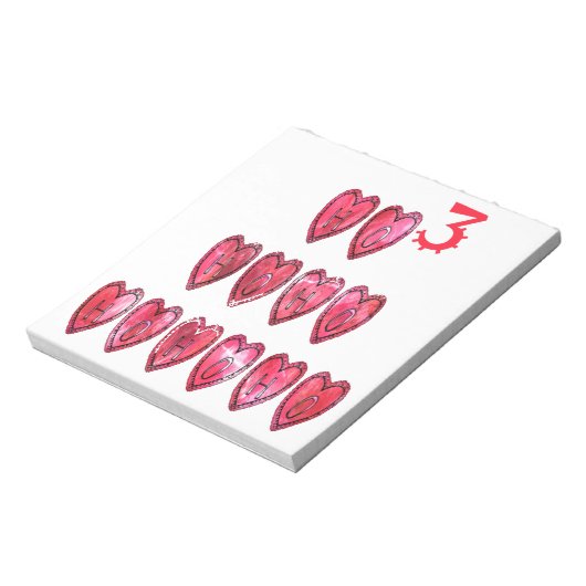 Bloc-note Hoho ! Père Noël coeur cool texte Noël amour desi (Tourné)