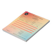 Bloc-note Holographique Dégradé Merci de facture d'entrepris (Tourné)