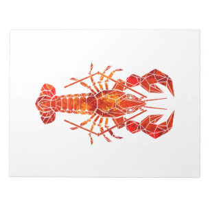 Bloc-note Homard polygonal rouge
