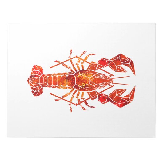 Bloc-note Homard polygonal rouge (Devant)