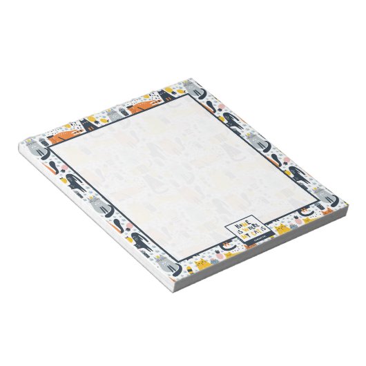 Bloc-note Home is Where My Cat is Monogrammed Name (Incliné)