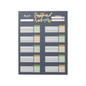 BLOC-NOTE HOMESCHOOL DASHBOARD TRACKER 2 NOTEPAD (Tourné)