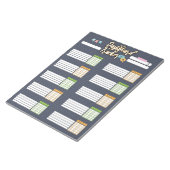 BLOC-NOTE HOMESCHOOL DASHBOARD TRACKER 2 NOTEPAD (Incliné)