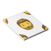 Bloc-note homme barbu émoji (Incliné)