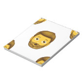 Bloc-note homme barbu émoji (Tourné)