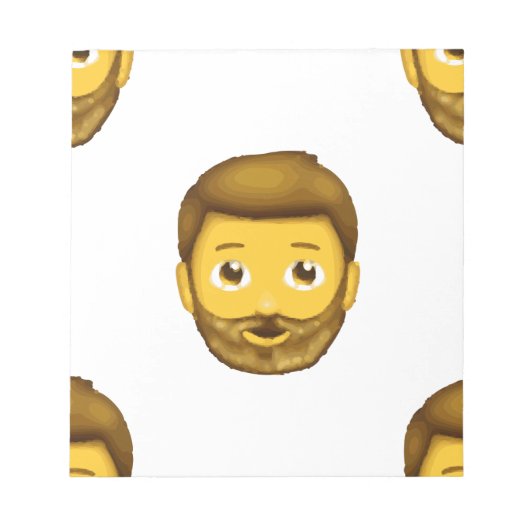 Bloc-note homme barbu émoji (Devant)
