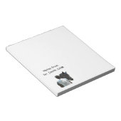 Bloc-note Homme tenant le pavé lumineux du cheval (Incliné)