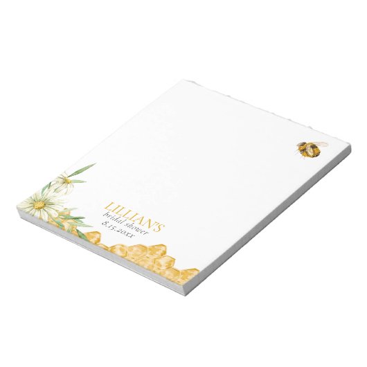 Bloc-note Honey Bee Bridal Shower Favor Notepad (Tourné)