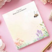 Bloc-note Honey Bee Floral Garden Nom personnalisé
