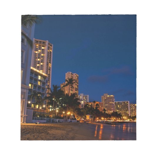 Bloc-note Honolulu, Oahu, Hawaii. Exposition nocturne (Devant)