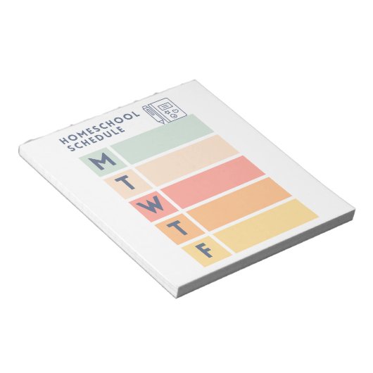 Bloc-note Horaire de l'école à domicile (Incliné)