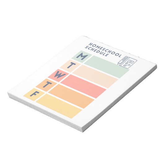 Bloc-note Horaire de l'école à domicile (Tourné)