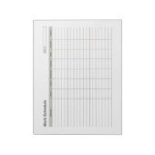 Bloc-note Horaire de travail des employés (Tourné)