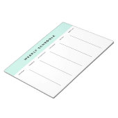 Bloc-note Horaire hebdomadaire bleu (Incliné)