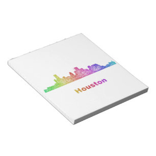 Bloc-note Horizon de Houston d'arc-en-ciel