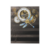 Bloc-note Horloge à vapeur avec libellule mécanique (Tourné)