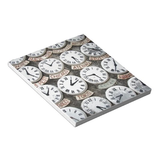 Bloc-note Horloge internationale (Incliné)