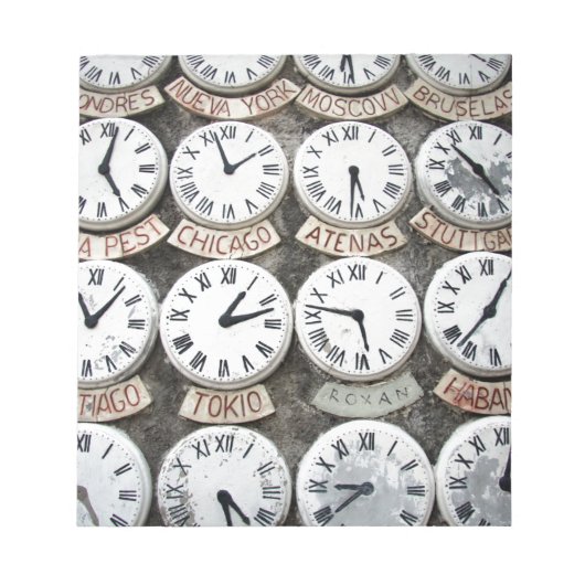 Bloc-note Horloge internationale (Devant)