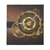 Bloc-note Horloge Steampunk avec des engrenages anciens (Devant)