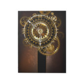 Bloc-note Horloge Steampunk avec des engrenages anciens (Tourné)