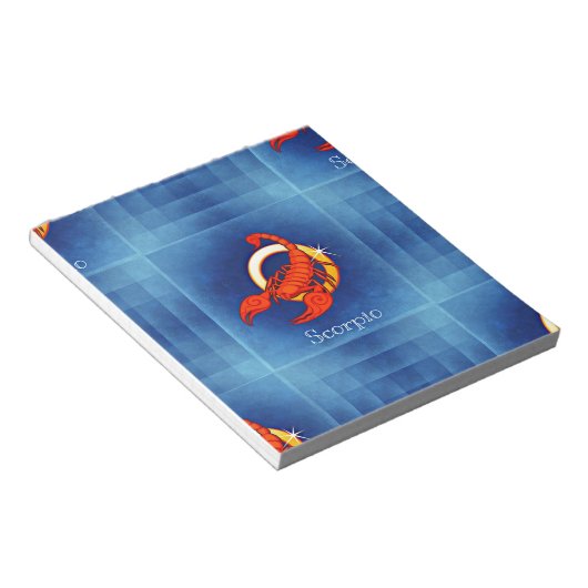 Bloc-note horoscope de scorpio (Incliné)