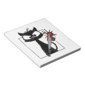 Bloc-note Horreur de baseball de chat noir Halloween (Incliné)