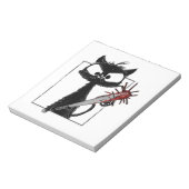 Bloc-note Horreur de baseball de chat noir Halloween (Tourné)
