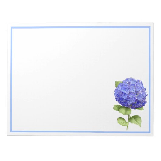Bloc-note Hortensia Bleu (Devant)